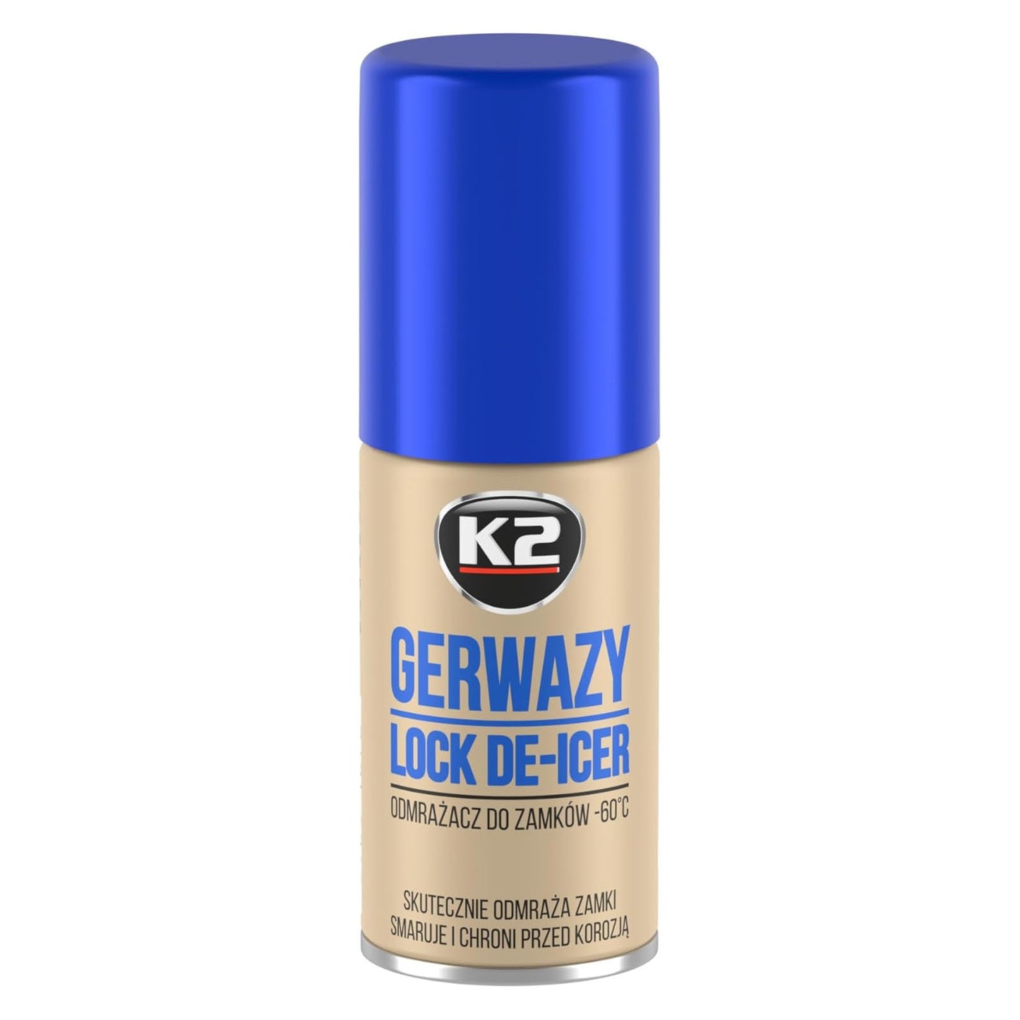K2 Gerwazy 50ml Car Lock De-Icer Spray - Door Lock Defroster for Frozen Vehicle Locks