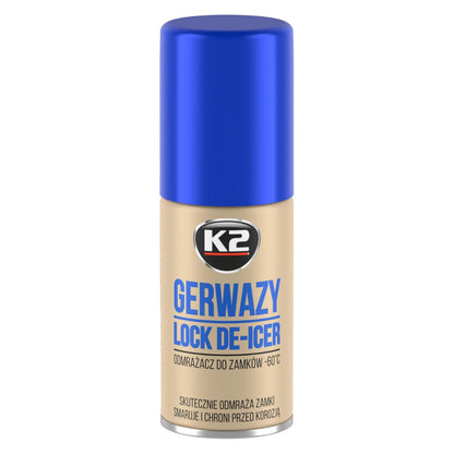 K2 Gerwazy 50ml Car Lock De-Icer Spray - Door Lock Defroster for Frozen Vehicle Locks