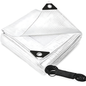 Clear Mesh Tarpaulin 4 x 6 m 100 GSM Waterproof Transparent UV Resistant Poly Mesh Cover, Aluminium Eyelets, 10m Bungee