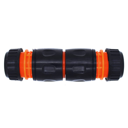 Hose Fitting Repair Set 2 x Plastic Garden Water Hose 1/2" Quick End Connectors & 1 x Double Male Hose Connector