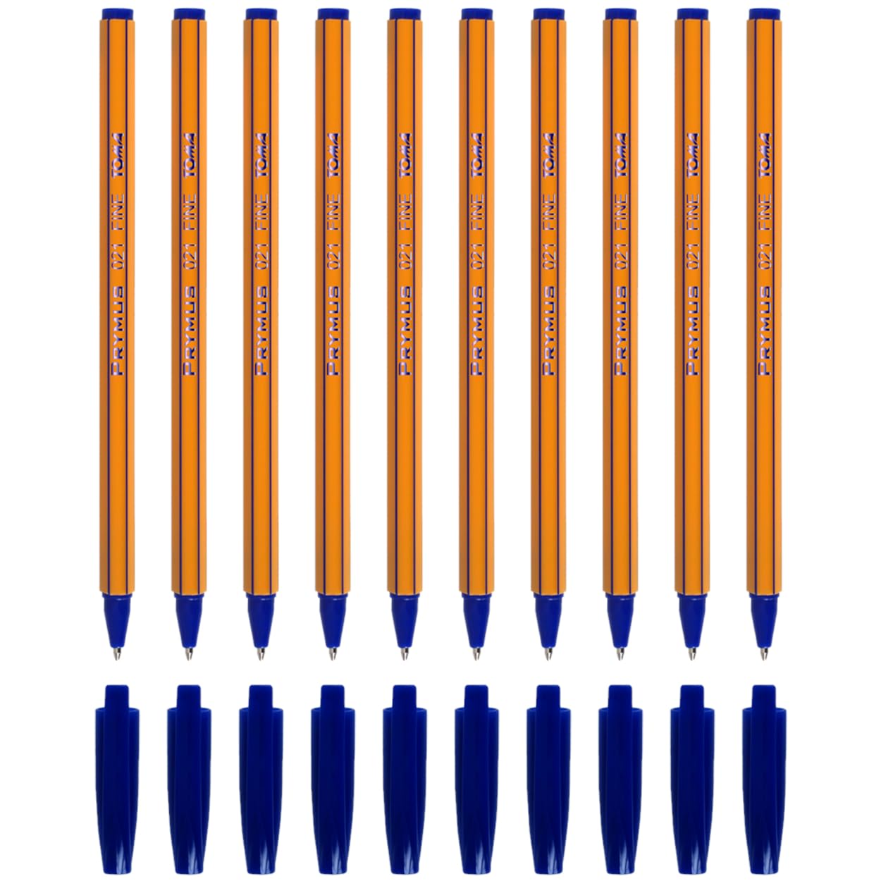 Ballpoint Pens, Smudge Free Ballpoint Pens, Fine Point 0.7 mm, Ideal for School, Office, Everyday Use (Blue, 10 Pens)