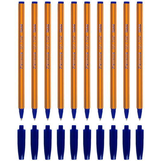 Ballpoint Pens, Smudge Free Ballpoint Pens, Fine Point 0.7 mm, Ideal for School, Office, Everyday Use (Blue, 10 Pens)