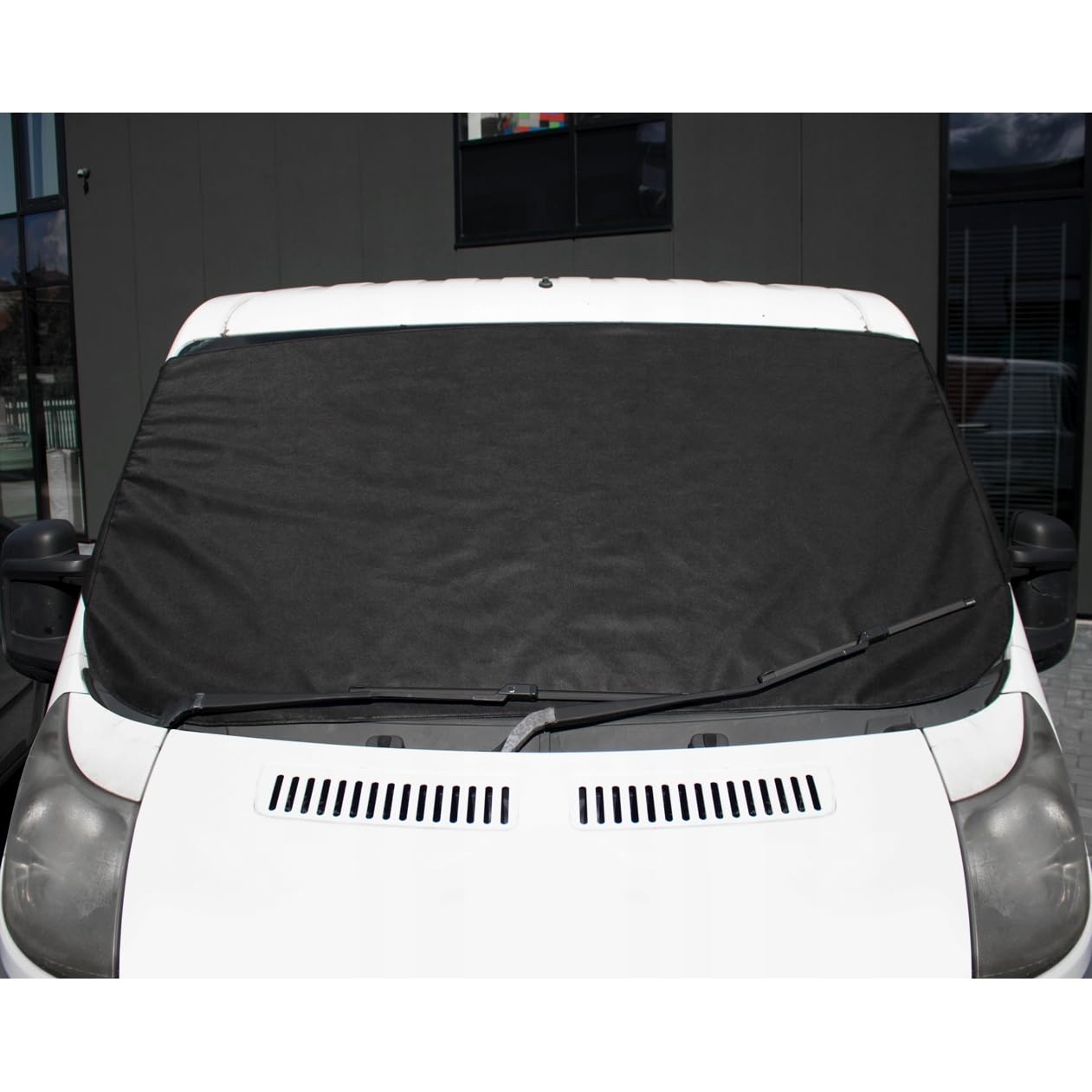Car Van Windscreen Cover, Snow UV Ice Protection, XXL Car Van Windshield Cover 180 x 100 cm with Flaps, Windshield Frost Guard Fit