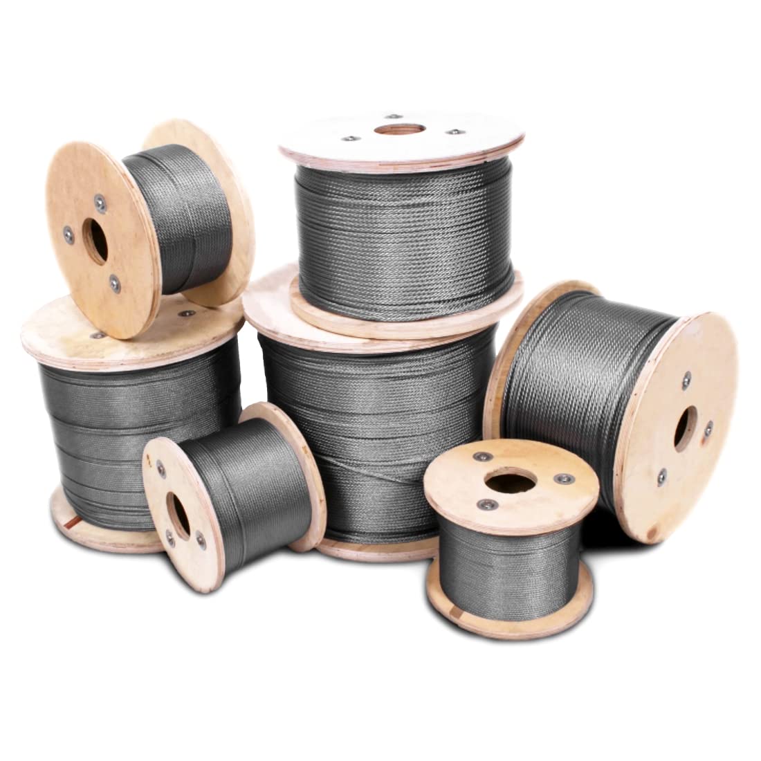 4 mm Thick Wire Rope Wire Cable - 50 metres / 164.04 ft - Galvanised Metal Steel Rope