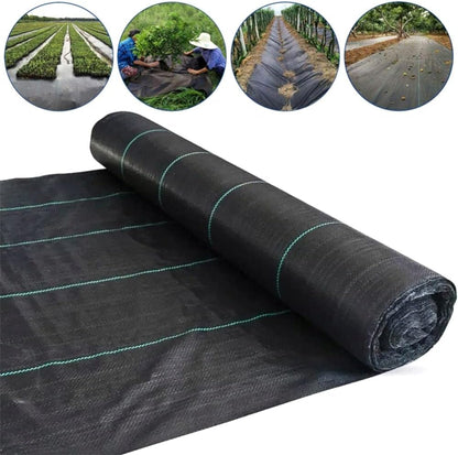 3 x 25 m / 9.8 x 82.0 ft Weed Control Membrane, Weed Control Woven Fabric, Ground Cover Sheet, 100 GSM, UV Stabilised
