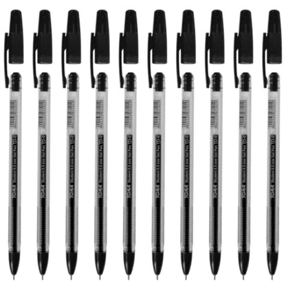 Ballpoint Pens, Gel Ink Ballpoint Pens, Smudge Free, Extra Fine Point 0.5 mm, Ideal for School, Office (Black, 10 Pens)