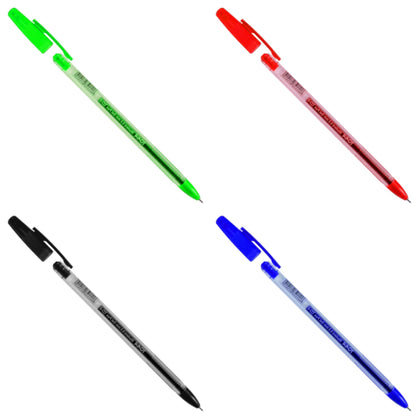 Ballpoint Pens, Gel Ink Ballpoint Pens, Smudge Free, Extra Fine Point 0.5 mm, Ideal for School, Office (Set of 4 Colours, 4 Pens)