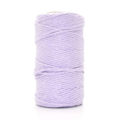 Premium Lilac Macrame Cord Twine, 50 m / 164 ft of 3 mm Thick Natural Cotton Thread Yarn Macrame Rope (Reel)