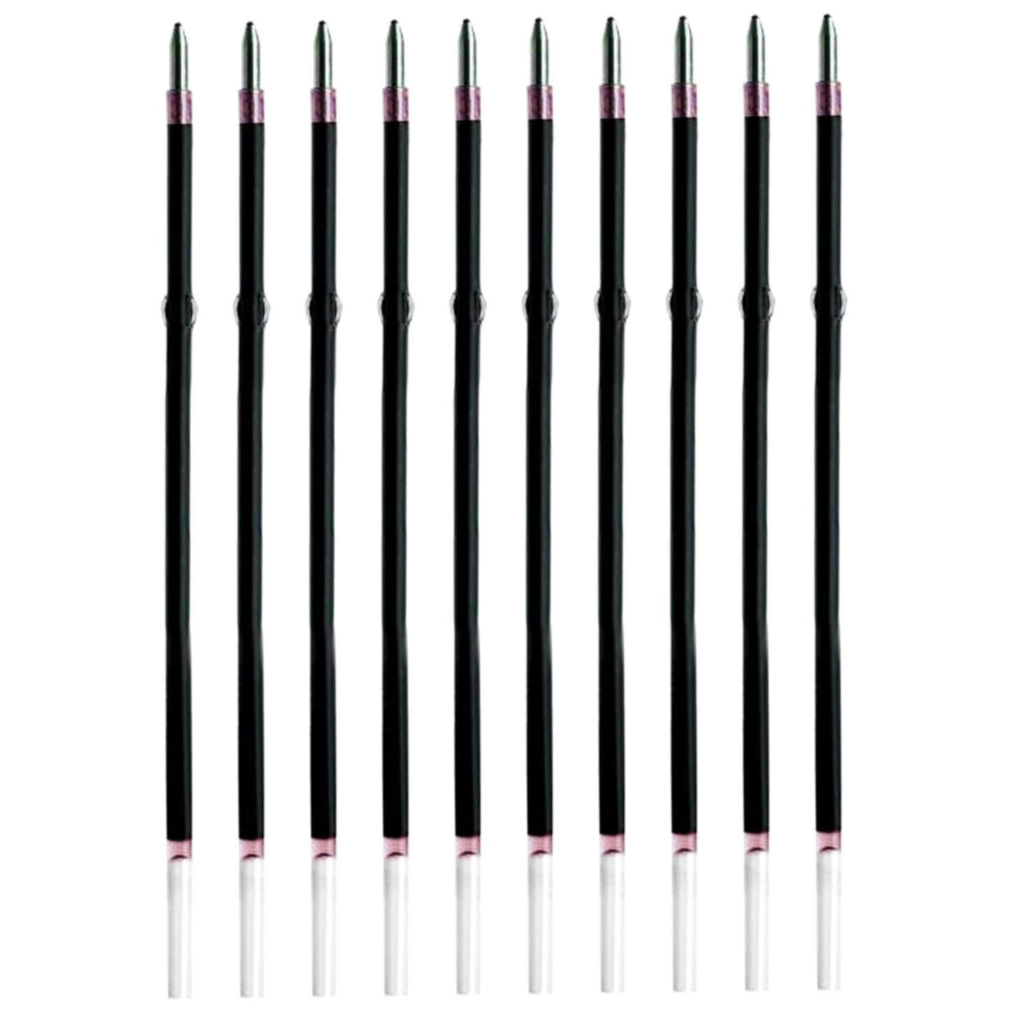 10 Pcs Ballpoint Pen Refills, Length 107 mm, Retractable Pen Refills, Smooth Writing, Smudge Free Ballpoint Pen Refills (Red)