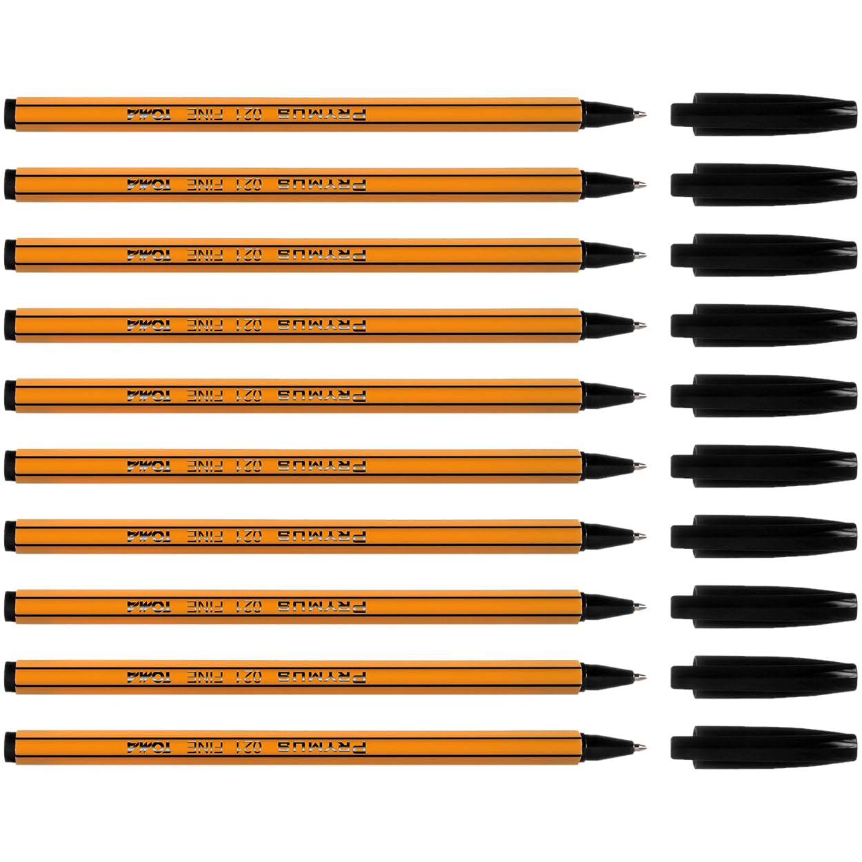 Ballpoint Pens, Smudge Free Ballpoint Pens, Fine Point 0.7 mm, Ideal for School, Office, Everyday Use (Black, 10 Pens)