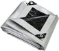 8 x 8 m Heavy-Duty Tarpaulin Cover - Silver/Black 260GSM - Waterproof, Frost-Resistant, UV Protection, Multipurpose, Groundsheet