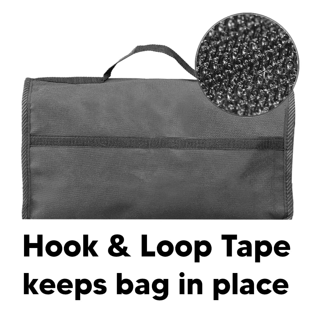 Car Boot Organiser Bag Anti Slip Foldable for Boot Storage Case Tool Bag Boot Tidy Bag, Suitable for All Vehicles, Black (Big)