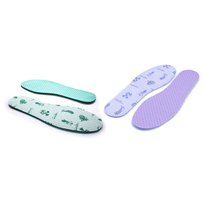 Anti Odour Shoe Insoles Fresh Scented Soft Comfort Breathable Shoe Inserts (Mint, Size 3 UK / 36 EU)