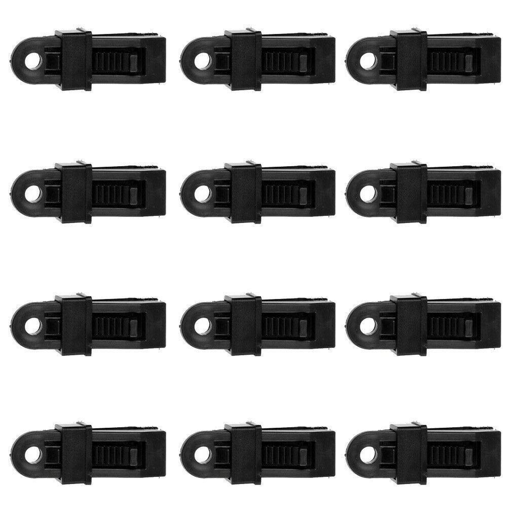 Pack of 8 Windproof Camping Tarpaulin Eyelet Clips Non-Piercing Tent Tie Down Cover