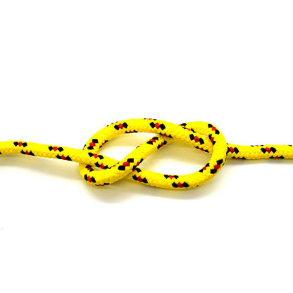 2mm x 20 metres / 65.6 ft of Yellow & Red Polypropylene Rope, Solid Braided Poly Rope Cord Twine for Boating, Yachting, Camping