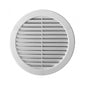 125 mm / 5 in White Round Air Vent Grille Duct Cover with Fly Screen, Flange and Screw Covers