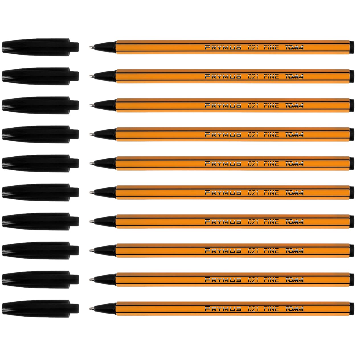 Ballpoint Pens, Smudge Free Ballpoint Pens, Fine Point 0.7 mm, Ideal for School, Office, Everyday Use (Black, 10 Pens)