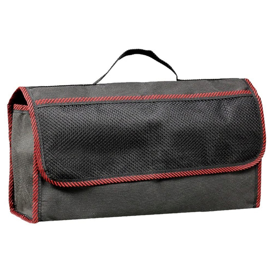 Car Boot Organiser Bag Anti Slip Foldable for Boot Storage Case Tool Bag Boot Tidy Bag, Suitable for All Vehicles, Black & Red (M)