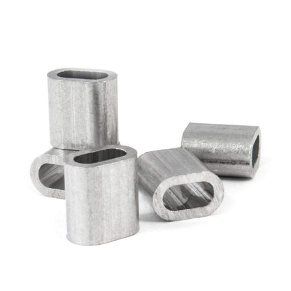 4 pcs of 3 mm Alu Ferrules Aluminium Rope Sleeves Wire Rope