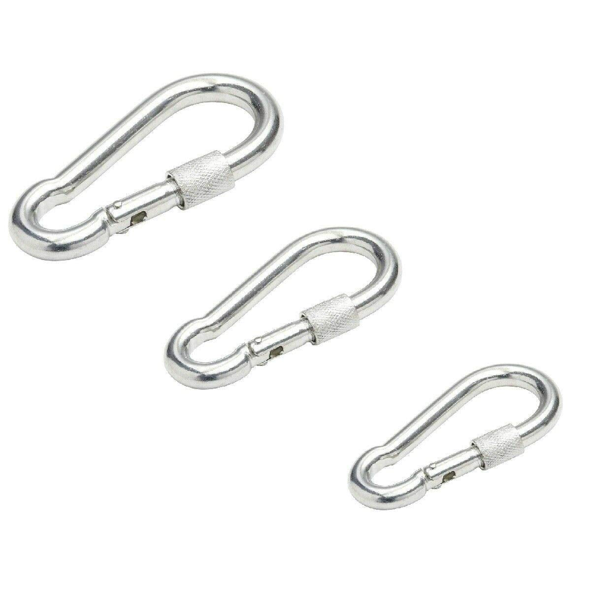 6 x 10 mm Locking Carabiner Spring Loaded Snap Hook Clip Buckle