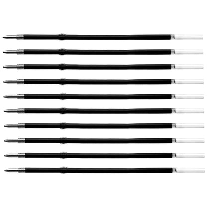 10 Pcs Ballpoint Pen Refills, Length 107 mm, Retractable Pen Refills, Smooth Writing, Smudge Free Ballpoint Pen Refills (Black)