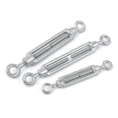 2 pcs of M8 Eye - Eye Turnbuckle Tensioner for Wire Tension Garden Rope Hooks Cable Garden Support Wire Turnbuckle Strainer