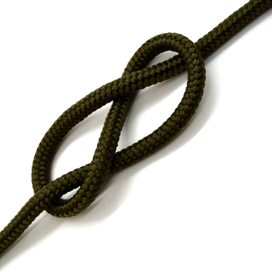 5mm x 100 metres / 328 ft of Olive Green Polypropylene Rope, Solid Braided Poly Rope Cord Twine for Boating, Yachting, Camping