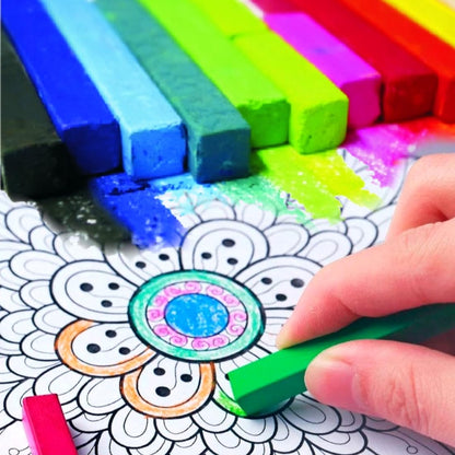 Soft Dry Pastels, Pack of 24 Vibrant Colours, Chalk Square Pastels, Art Artists