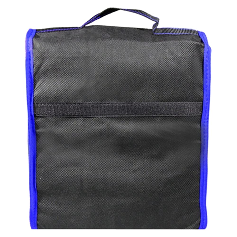 Car Boot Organiser Bag Anti Slip Foldable for Boot Storage Case Tool Bag Boot Tidy Bag, Suitable for All Vehicles, Black & Blue (S)