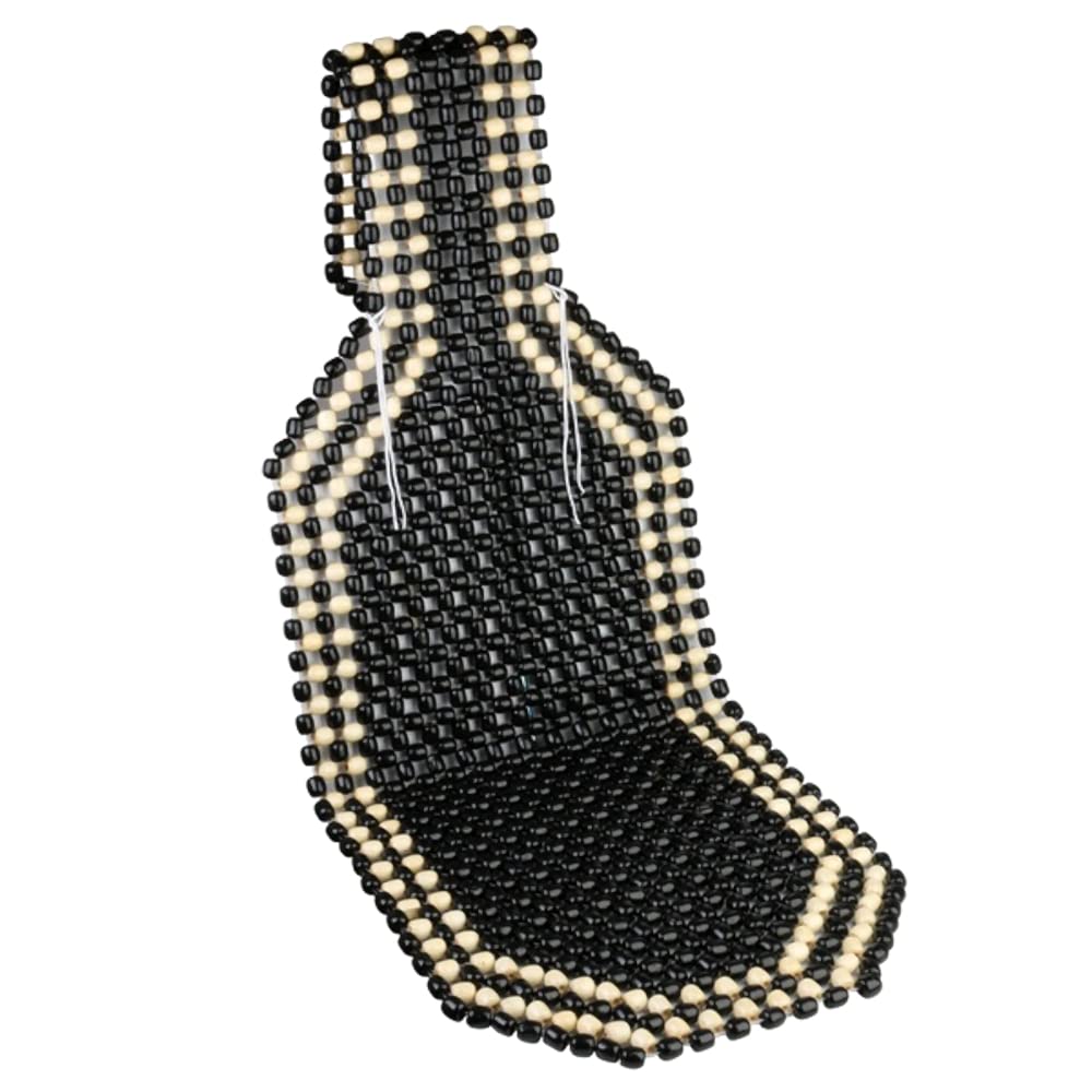 Black Wooden Beaded Massage Car Front Seat Cover Cushion Comfortable