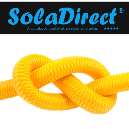 Yellow Bungee Cord - 5 m / 16 ft of 4 mm Bungee Rope, Shock Cord, Bungee Strap, Elastic Rope, Tie Down - Stretch at least 100%