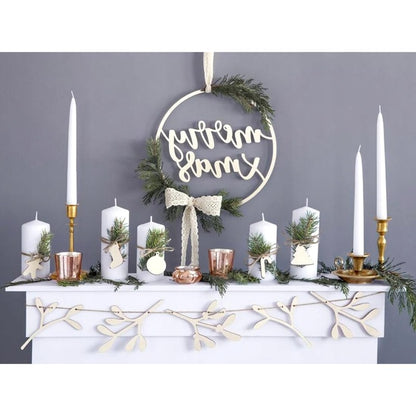 Set of 4 Pillar Candles, Set of 4 Votive Candles, Decorative Household Candles, Long Burning Time - Advent, Christmas (Ecru)