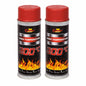 2 x 400 mL Red Heat-Resistant Enamel Paint Silicone-Based Up to 800 C - High Temperature Metal Coating