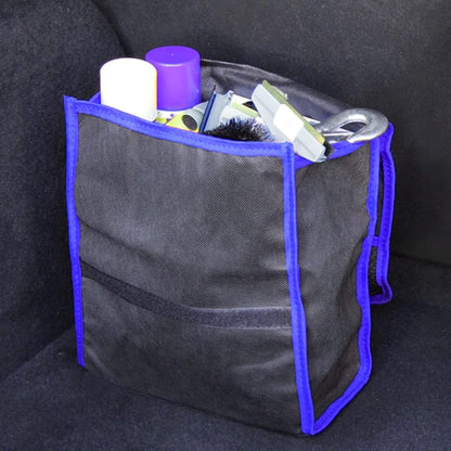 Car Boot Organiser Bag Anti Slip Foldable for Boot Storage Case Tool Bag Boot Tidy Bag, Suitable for All Vehicles, Black & Blue (S)