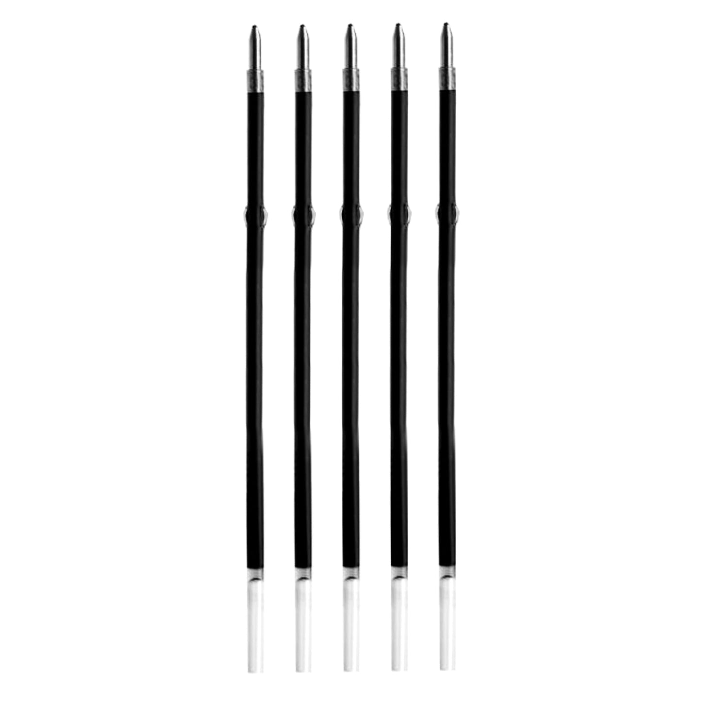 5 Pcs Ballpoint Pen Refills, Length 107 mm, Retractable Pen Refills, Smooth Writing, Smudge Free Ballpoint Pen Refills (Black)