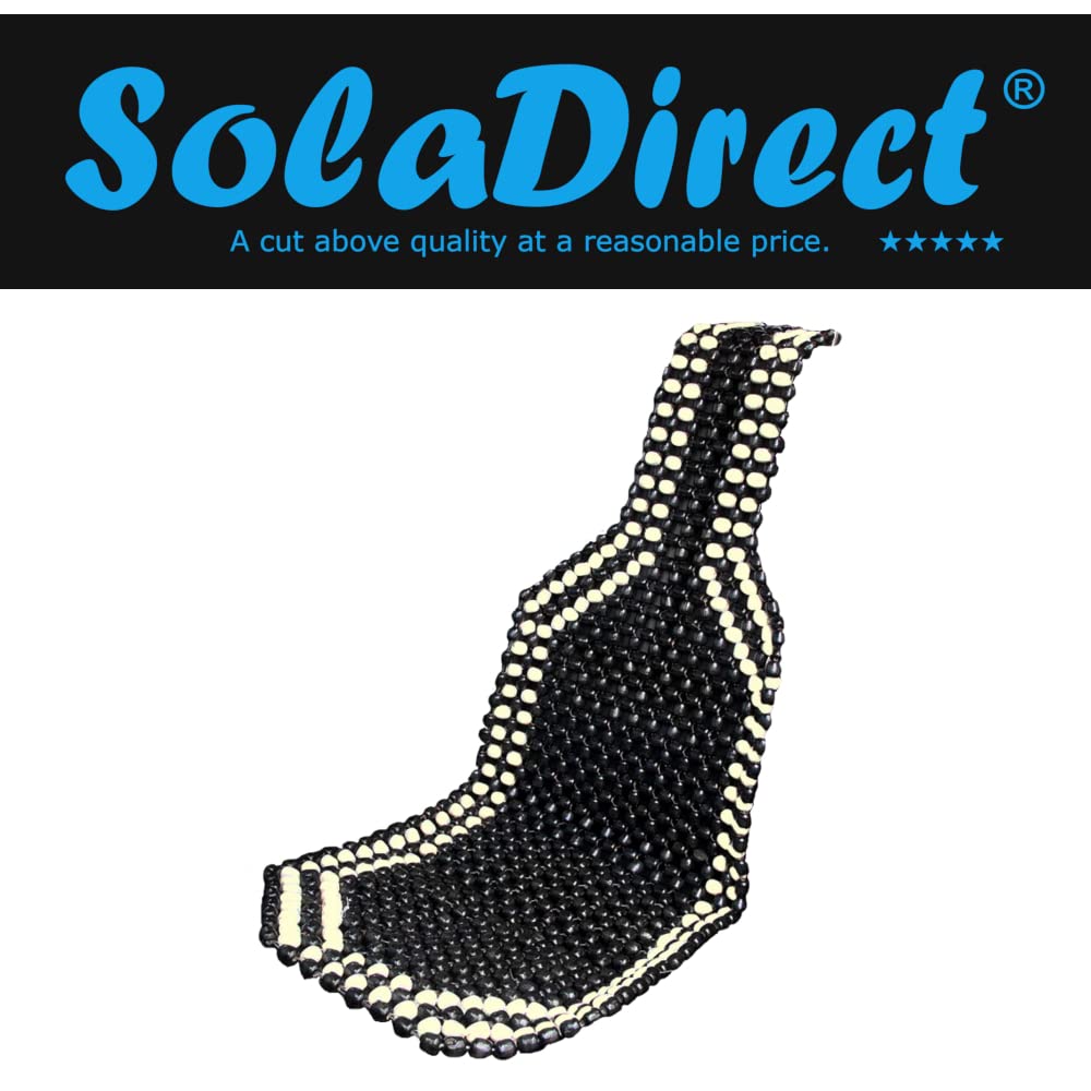Black Wooden Beaded Massage Car Front Seat Cover Cushion Comfortable