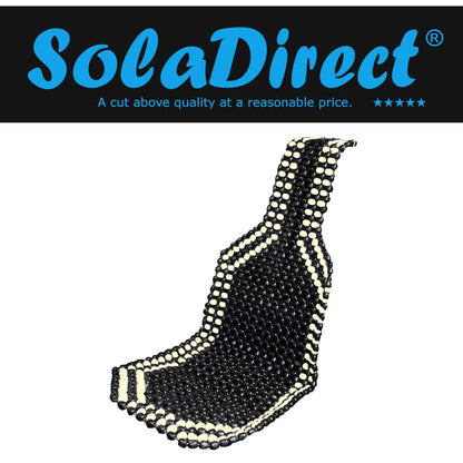 Black Wooden Beaded Massage Car Front Seat Cover Cushion Comfortable