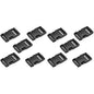 Side Release Buckles Clips for 30 mm / 1.18 inch Webbing Strap, Squeeze Fasteners, Black Delrin Plastic (Pack of 10)