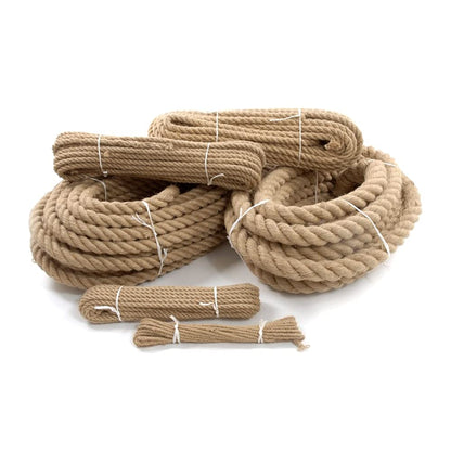 40 mm Jute Rope, 50 metres / 164 ft Long, Strong Natural Hessian Cord, Perfect for Decking, Gardening, Bundling, Camping, DIY