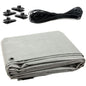 6 x 10m Tarpaulin Waterproof Heavy Duty Cover Ground Sheet Camping with 4 Tarp Clips + 10m / 30ft Bungee Cord (Silver - 90GSM)