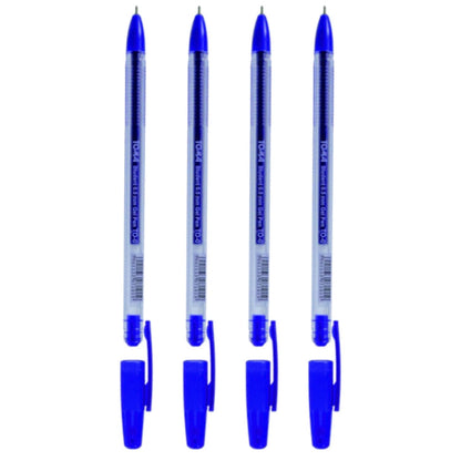 Ballpoint Pens, Gel Ink Ballpoint Pens, Smudge Free, Extra Fine Point 0.5 mm, Ideal for School, Office (Blue, 4 Pens)