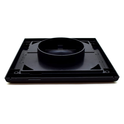 Black Gravity Grille 100 mm / 4" External Ducting Air Vent with Round Spigot and Non-Return Gravity Shutters for Extractor Fans