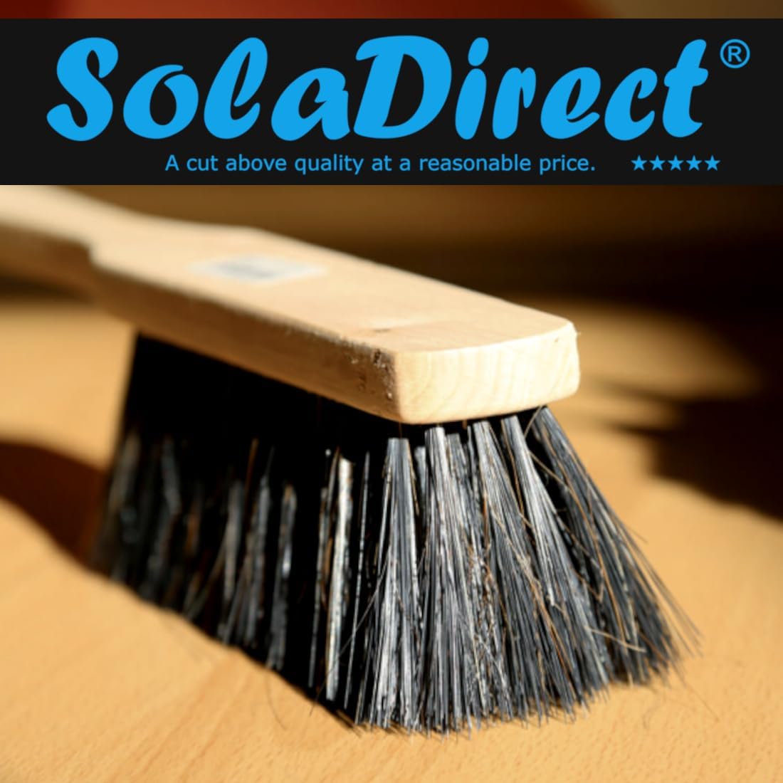 Hand Brush, Counter Brush, Wooden Bench Brush with Anti-Static Natural and Synthetic Bristles for Efficient Household Cleaning of