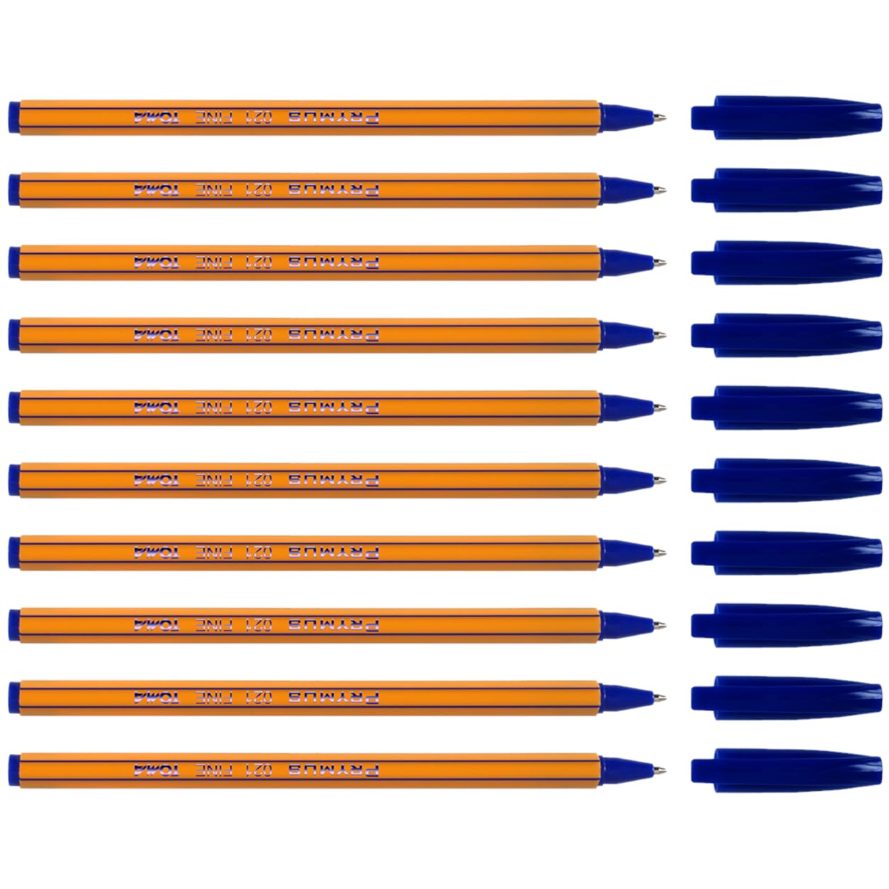 Ballpoint Pens, Smudge Free Ballpoint Pens, Fine Point 0.7 mm, Ideal for School, Office, Everyday Use (Blue, 10 Pens)
