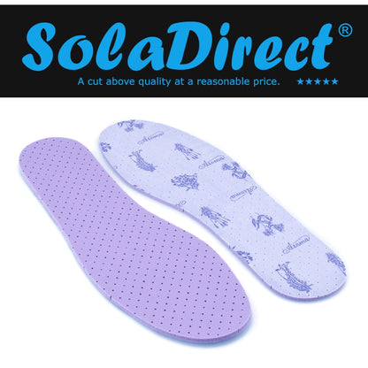 Anti Odour Shoe Insoles Fresh Scented Soft Comfort Breathable Shoe Inserts (Lavender, Size 11 UK / 45 EU)