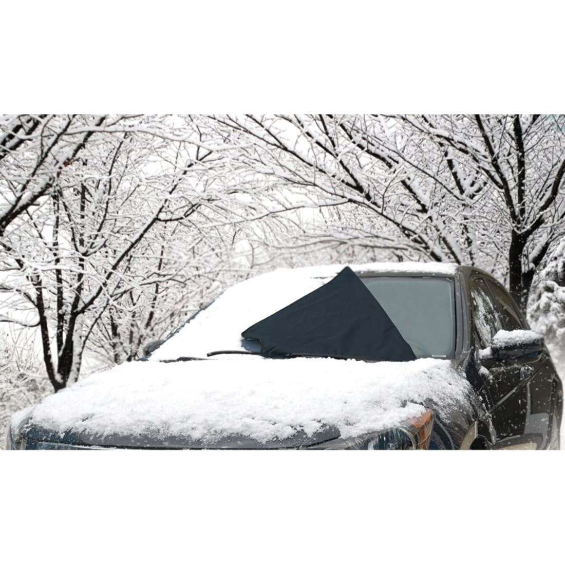 Car Windscreen Cover, Snow UV Ice Protection, Car Windshield Cover 157 x 88 cm, Windshield Frost Guard Fit for Cars in All Weather