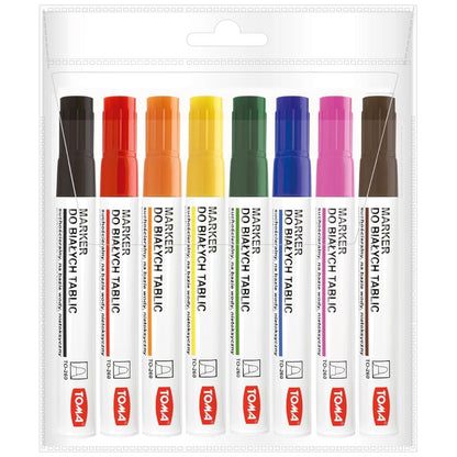 Whiteboard Marker Pens Set of 8 Colours - Dry Wipe Pens Non Toxic Low Odour - Easy Erasable White Board Markers for School Office