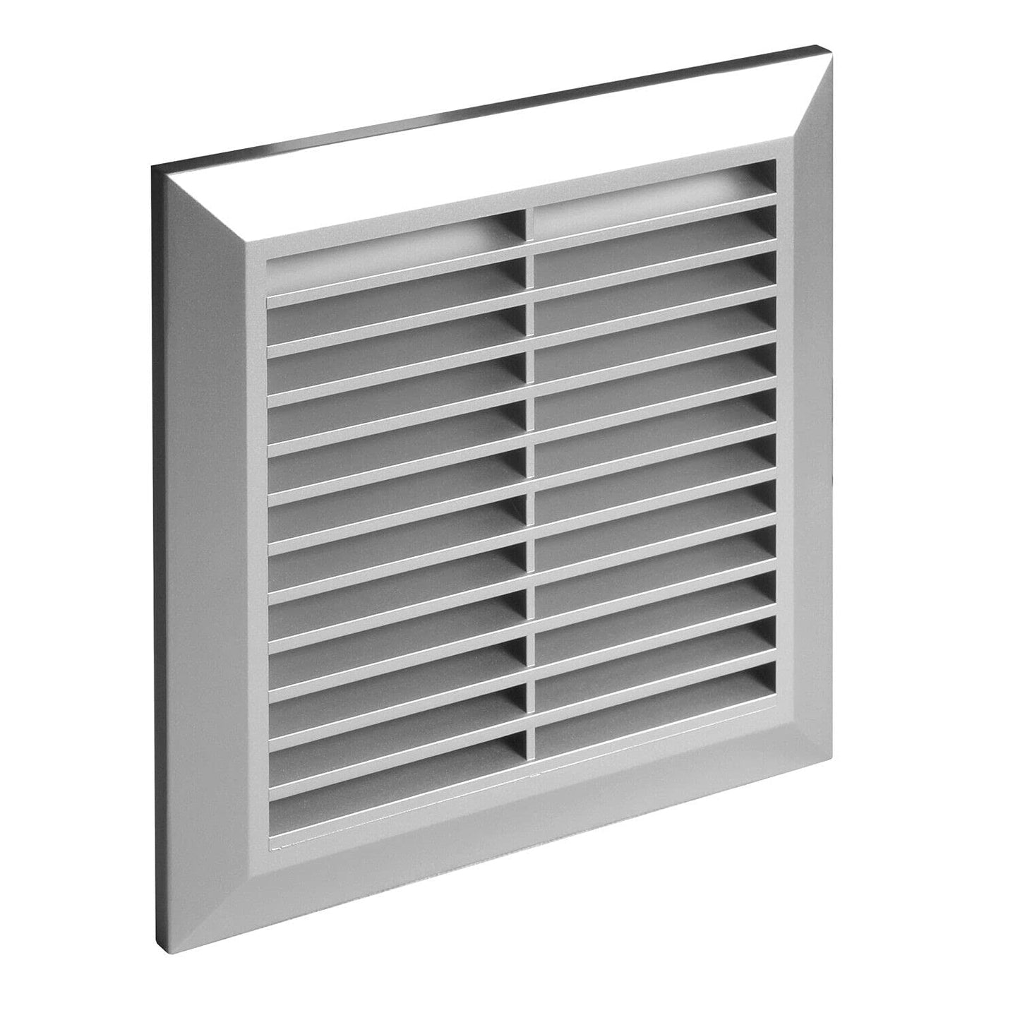 170 mm x 170 mm Silver Matt Air Vent Grille for 100 mm Round Duct Hose Pipe Connection