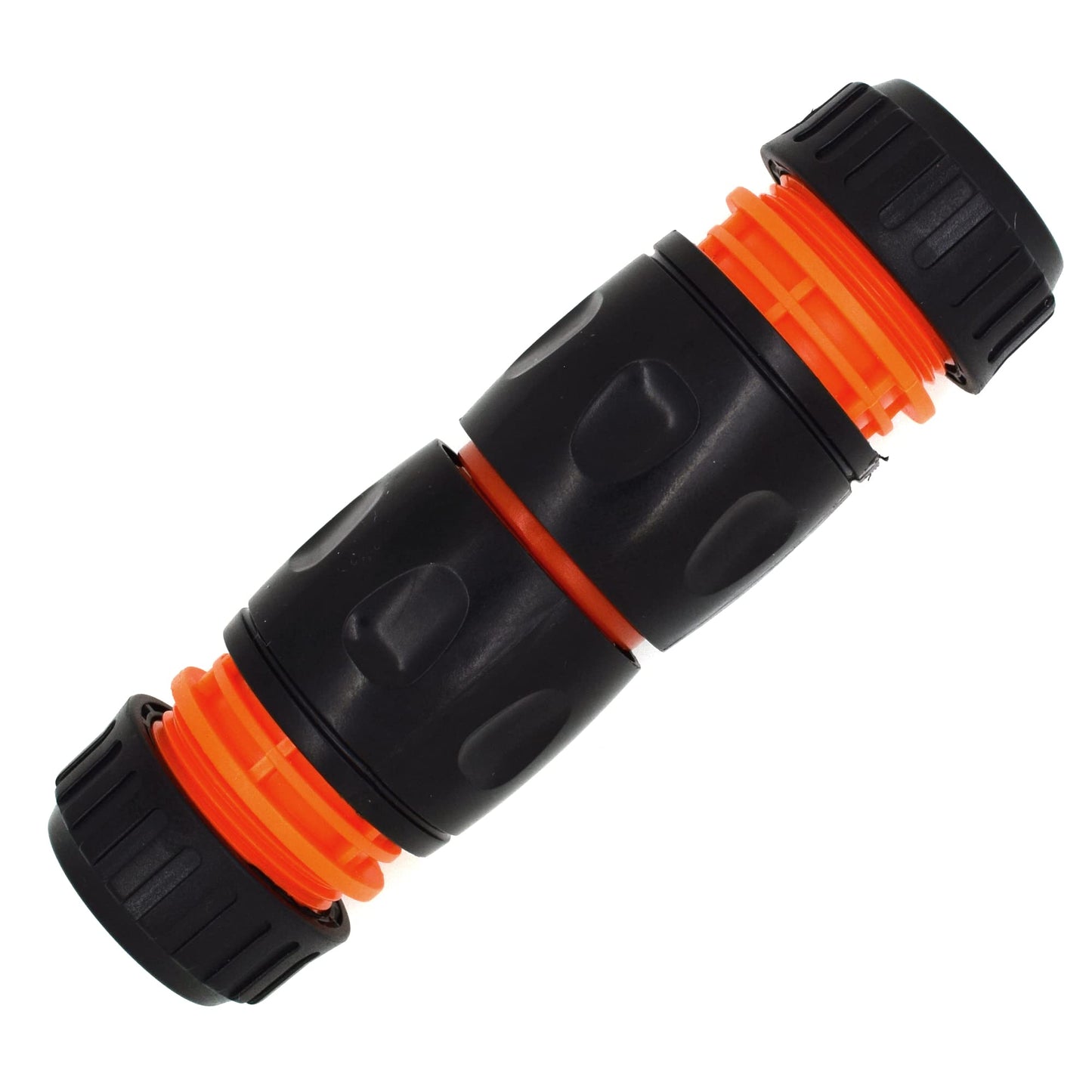 Hose Fitting Repair Set 2 x Plastic Garden Water Hose 1/2" Quick End Connectors & 1 x Double Male Hose Connector