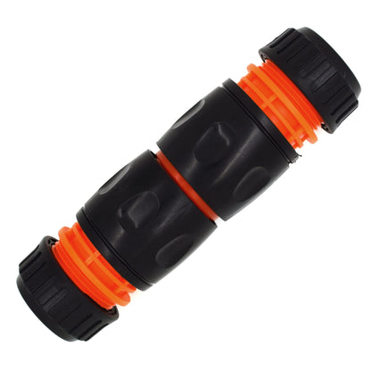 Hose Fitting Repair Set 2 x Plastic Garden Water Hose 1/2" Quick End Connectors & 1 x Double Male Hose Connector
